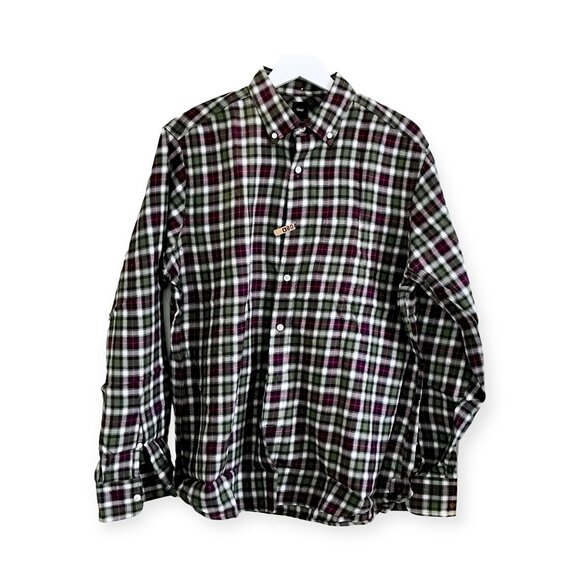 Gap Men’s Flannel Plaid Button Down Long Sleeve Shirt M, Cotton - Picture 1 of 9